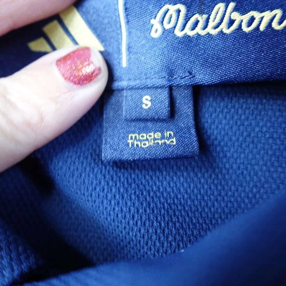 Adidas x Malbon Golf Polo Mens Small Crosby Collection Buckets Navy IP9219